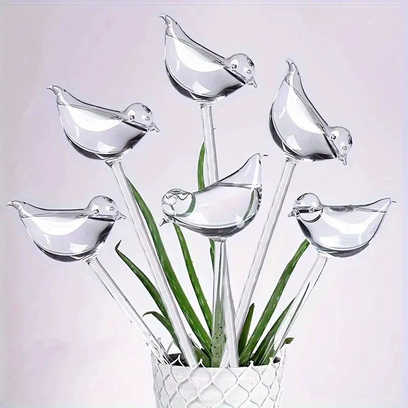 Automatic Plant Waterer - 庭の鳥の形をした自動給水グローブは、自動花の水やりや家庭菜園ツールに最適です。点滴水浸透装置