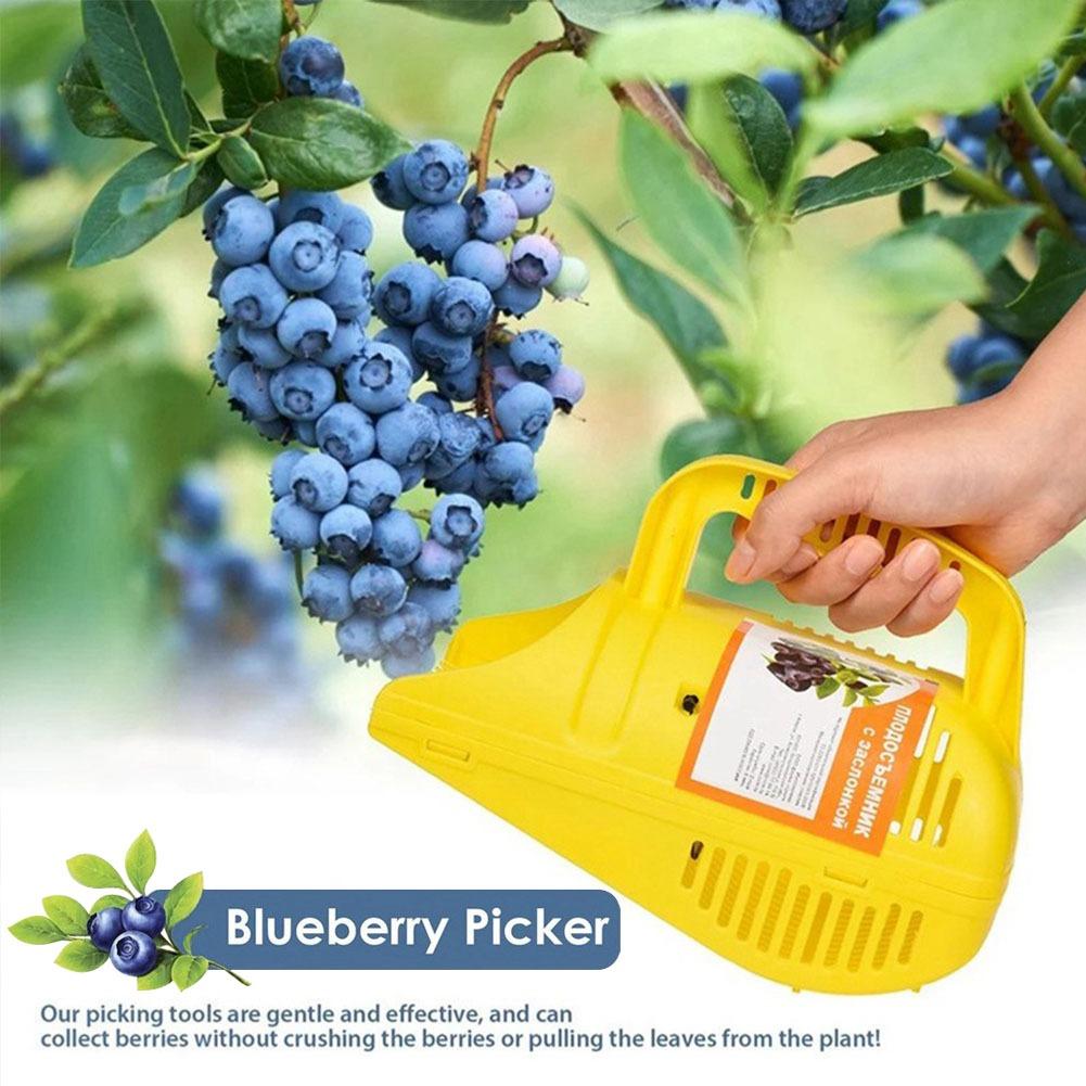 Gardening Tools Must Haves - 握りやすいブルーベリーピッカーツール、櫛歯付き、携帯用、軽量、大容量、果物収穫用ガーデンツール、必需品