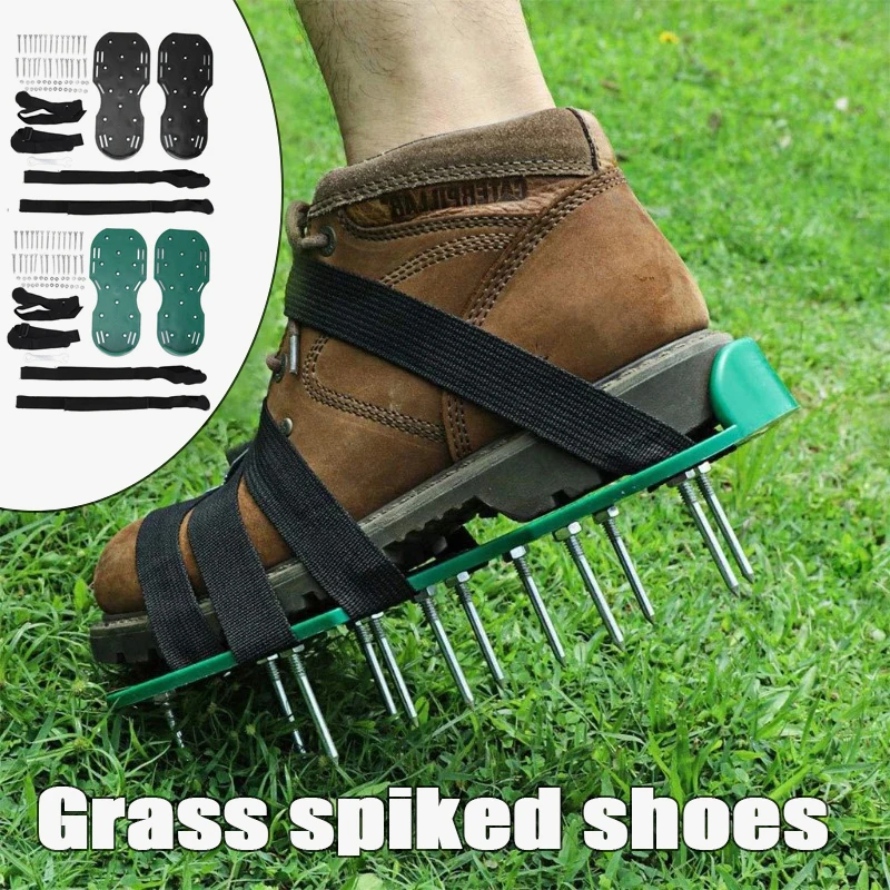 Gardening Tools Revit - 1ペアの草用スパイク付きガーデニングサンダル、芝生の活性化用エアレーター、ネイルシューズ、庭用ツール、スカリファイアー、ネイルカルチベーター