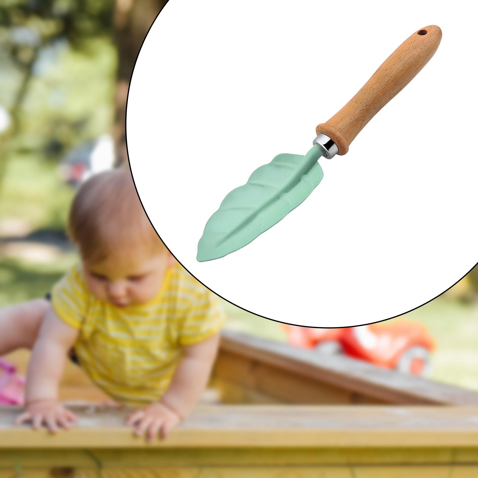 Gardening Tools Girls - 木製ハンドル付きキッズガーデニングツール 小さな男の子 女の子へのギフト 子供用ビーチ砂遊びおもちゃ 植え付けや土壌のほぐし用