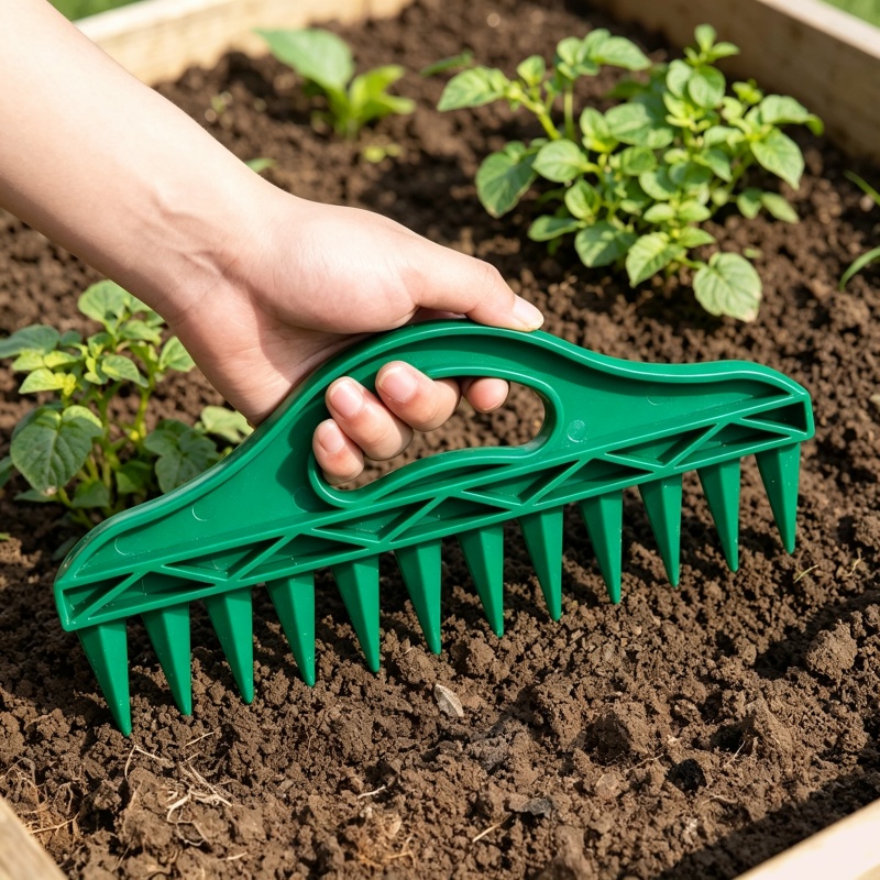 プラスチック製手動ディブラー、ガーデンシーダーツール、土壌穴 - Gardening Tools Vegetables のレビューと価格