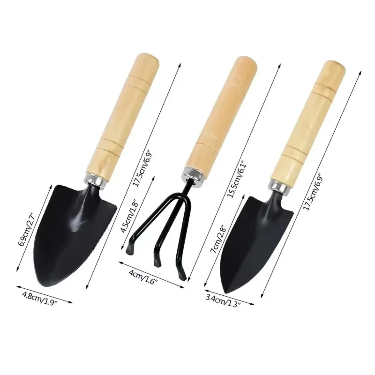 3点セット ミニガーデンツールセット。庭の植物、花鉢、サボテ - Gardening Tools Vegetables のレビューと価格