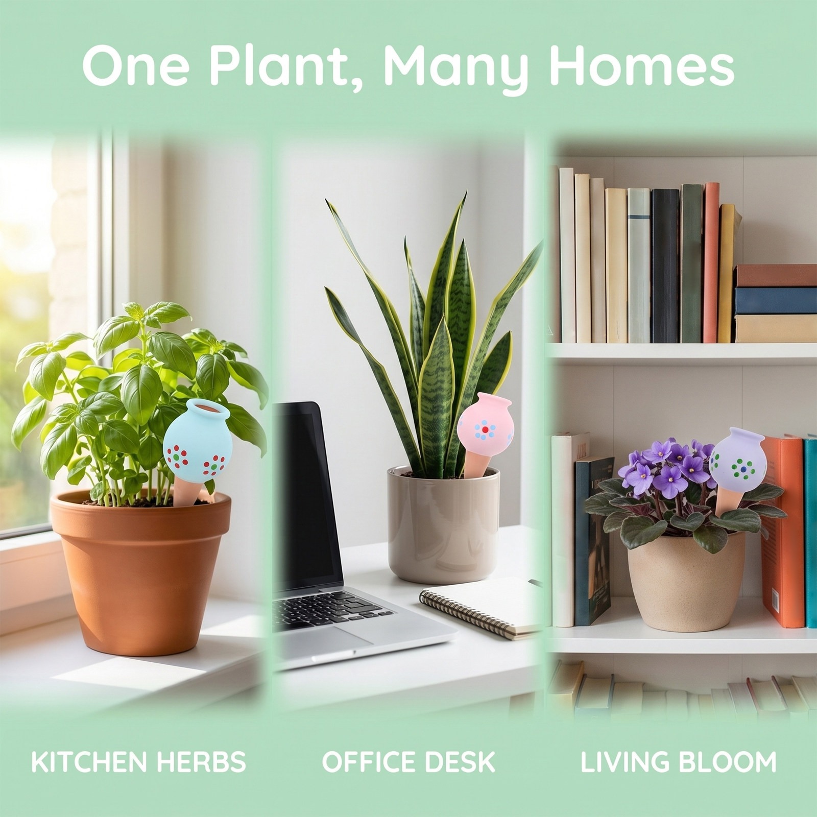 4個入りのテラコッタ製、徐放式の自動給水ステーク。室内植物や - Automatic Plant Waterer のレビューと価格