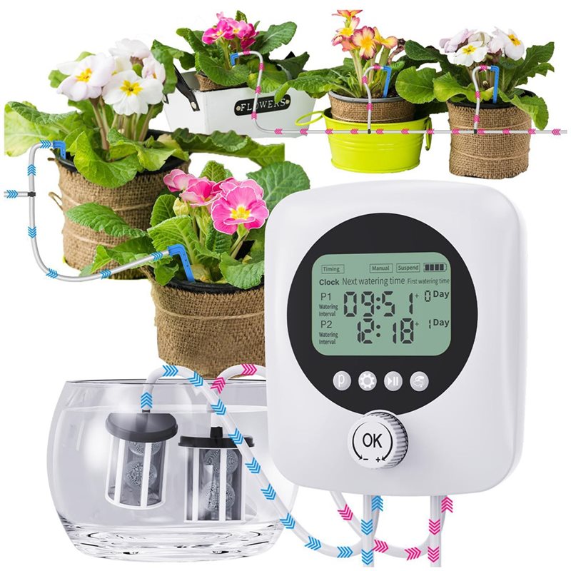 ALIM-鉢植え植物30本用 デュアルポンプ自動給水器 室内 - Automatic Plant Waterer のレビューと価格